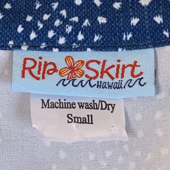 RipSkirt Hawaii Bali Blue Wrap Skirt Cover Up Womens Small Pocket Beach pool - Picture 2 of 10